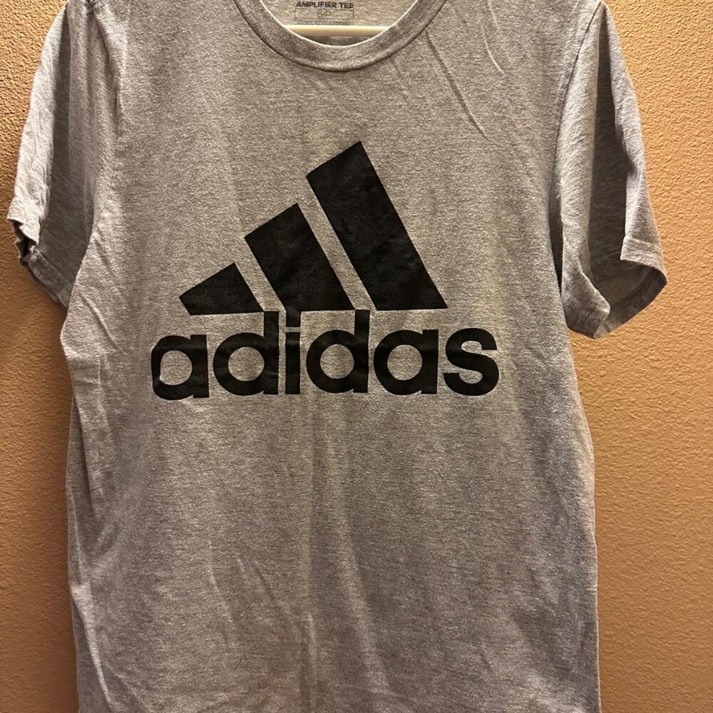 ADIDAS Mens Logo Short Sleeve T-Shirt Size Small Gray